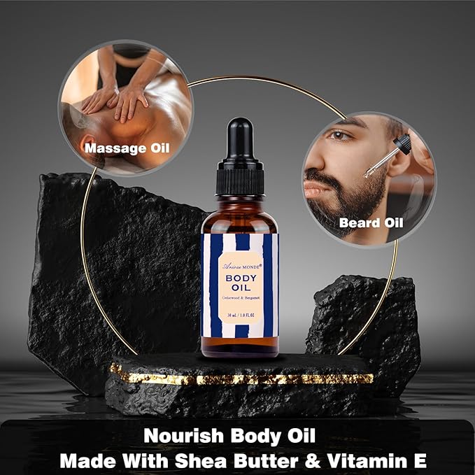 Fathers Gifts for Men Dad Bath and Body Gift Sets for Men with 10 Pcs Cedar & Bergamot Spa Gifts Set, Bath Gift Set Includes Beard Balm, Bubble Bath.Perfect Relaxation Spa Gift Basket for Men