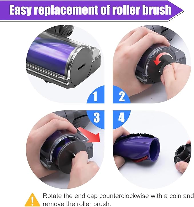 Direct Drive Brush Head Quick-Release Motorhead Cleaner Head for Dyson V7 V8 V10 V11 V15 SV12 Vacuum Cleaner