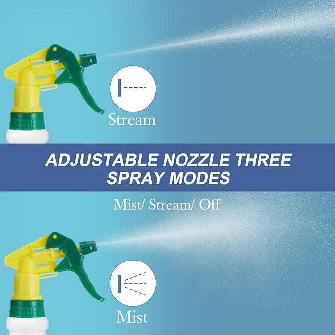 10 Pack Spray Bottles 16 oz Empty Water Spray Bottles for Cleaning Heavy Duty Refillable Squirt ‌Container with Measurements Adjustable Nozzle for Household(Colorful)