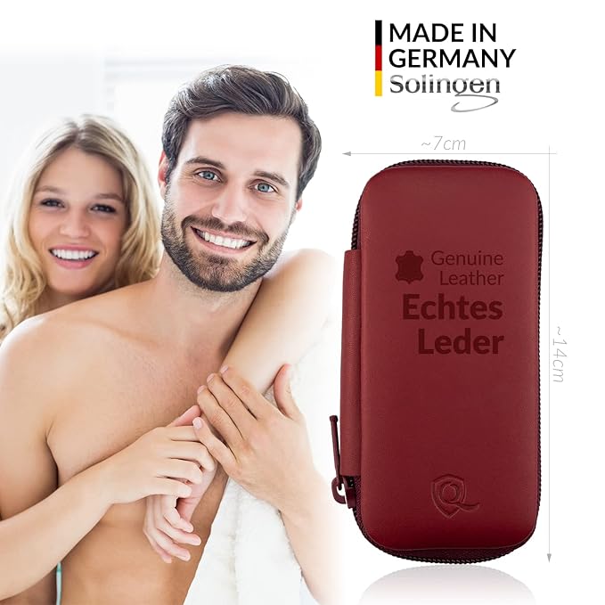 marQus Manicure Sets for Women & Men from Solingen Germany with Glass Nail File - Quality Grooming Kit Incl. Nail Clippers & Glass Nail File, Nail Kit Perfect for Pedicure.