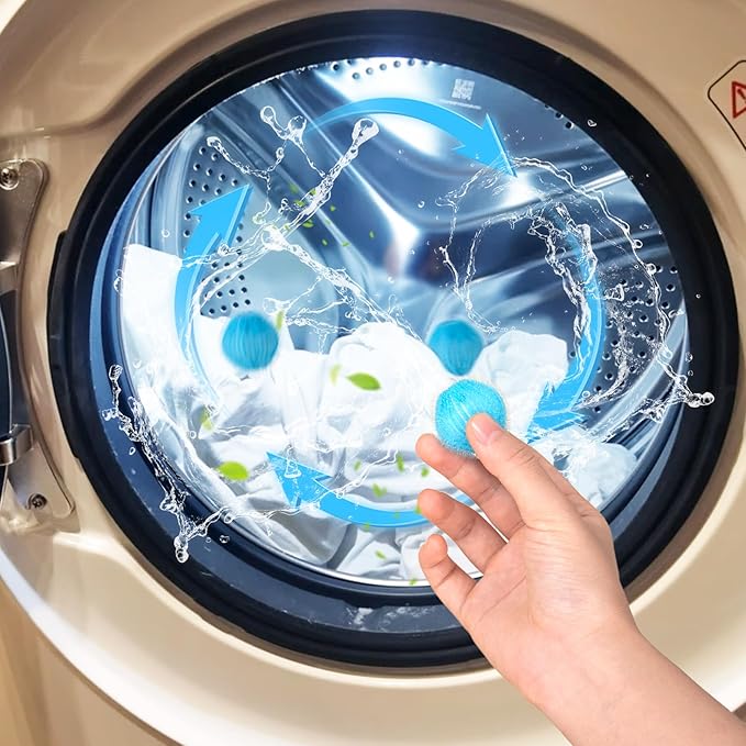 12pcs Pet Hair Removers for Washer, Reusable Washing Machine Lint Removers Catcher, Pet Hair Removal Tools for Clothes, Blankets, Coats- Blue