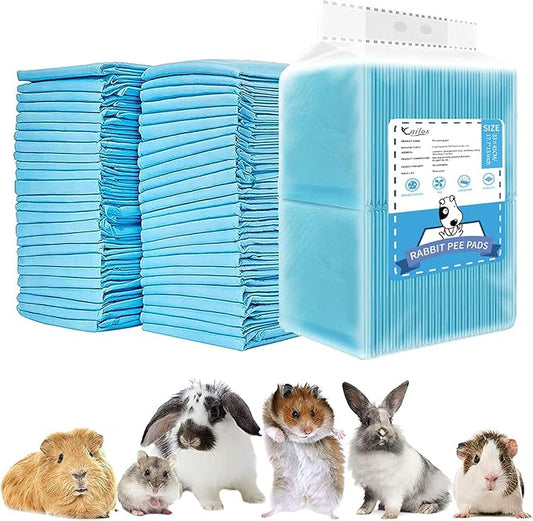 20 Pcs Rabbit Pee Pads, Disposable Super Absorbent Diaper, Pet Toilet/Potty Training Pads for Guinea Pigs, Hedgehog, Hamsters, Chinchillas, Cats, Dogs