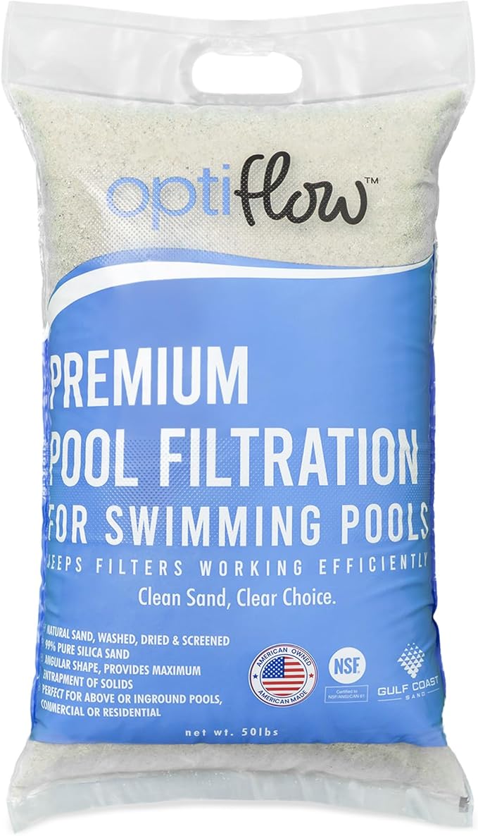 10-Pack Pool Filter Sand, Premium Filtration with Pure Silica Formula, 50 Lbs - Swimming Pool System Accessories and Supplies for Cleaning and Maintenance