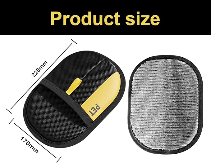 2Pcs Pet Hair Removal Glove for Cats & Dogs, Upgraded Five-Finger Electrostatic Pet Hair Gloves, Reusable Magic Brush Pet Hair Remover Tool for Laundry, Couch, Carpet, Car Seat