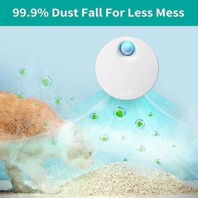 uahpet Cat Litter Deodorizer Odor Eliminator 99.9% Dust-Fall for All Kinds of Cat Litter Box Bathroom Wardrobe Kitchen and Small Area（ 80% Deodorization /99% Deodorization)