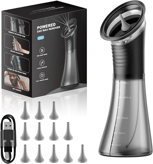 Upgraded Ear Wax Removal- Safe and Effective Ear Wax Removal Kit-Ear Cleaner Kit -with Wastewater Recovery System-HSA-FSA-Eligible