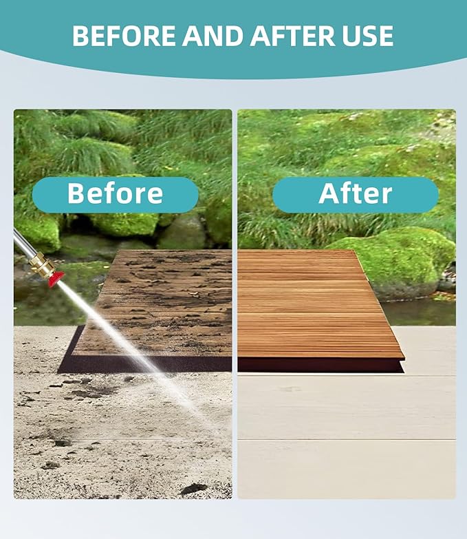 Jet Nozzle High Pressure Hose Nozzle, Hydro Jet High Pressure Washer Tools With 3 Different Nozzles, 3-In-1 High Pressure Power Wand, Hose Quick Connectors For Patio Car Pet Window Washing,Grey