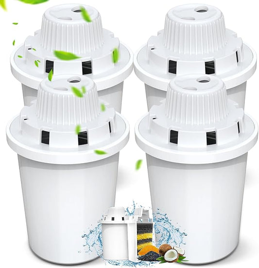 (4 Pack) Dog Water Fountain Filters-Replacement Filters for Lesotc Dog Water Bowl Dispenser, High-Efficiency Activated Carbon Cartridges for Safer, Cleaner Pet Drinking