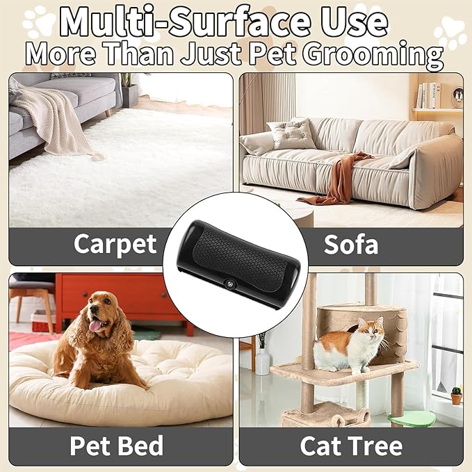 1Pc Grooming Deshedding Brush, 1Pc Pet Hair Removal Glove for Cats & Dogs, Deshedding Dog Brush Pet Hair Removal Tool Double-Sided for Couch, Clothing, Carpet, Car Seat