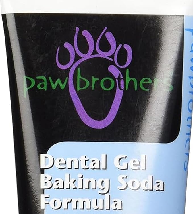 RYAN'S PET SUPPLIES Paw Brothers Mint Flavor Dental Gel, Baking Soda Formula, Fresh Breath Dental Care Gel, for Dogs and Cats, Made in The USA, 4 Ounces