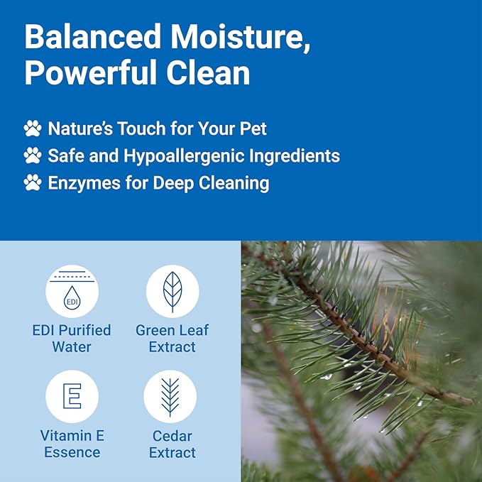 Dog Ear Wipes, Finger Design Pet Ear Cleaner Wipes for Dogs and Cats, Soothing Forest Formula for Itchy Ears, Infection Solution, Gentle Yeast Remover and Puppy Ear Wash Wipes, 60ct