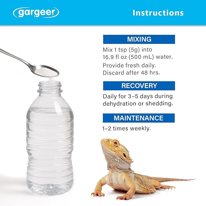 'ReptiLyte' Electrolyte Drink Supplement with Fruit for Reptiles | Hydration & Palatability Boost | Bearded Dragons, Geckos, Lizards, Tortoises | Made in USA. Enjoy!