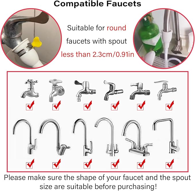 6.56FT/2M Sink Spray Hose,Faucet Sprayer Hose,Sink Hose Attachment for Portable Hand Held Shower Head Sprayer,Shampoo Sprayer Hose for Bathing Baby,Pets,Washing Hair,Rinsing Vegetables