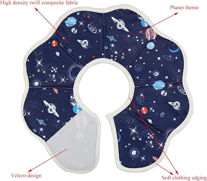 Soft Cat Cone, Adjustable Recovery Collar After Surgery to Prevent Licking Wound, Protective Cat Neck Cone, Comfortable Pet Elizabethan Collar for Cats Kittens and Puppies (Medium)