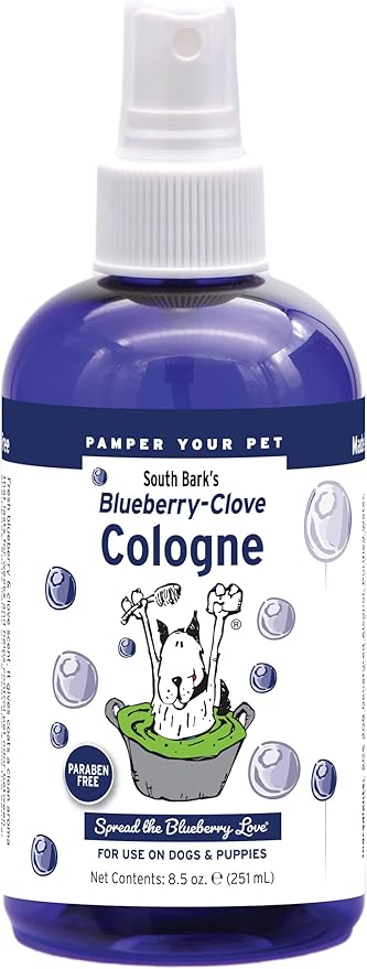 Showseason Animal Products South Bark's Blueberry Clove Dog Cologne | Dog Perfume Long Lasting | Deodorizing Spray