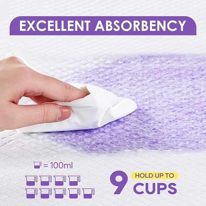 JollyMate 28"x34" Extra Large Dog Pee Pads 100 Counts, Leak-Proof Heavy Absorbent Pee Pads for Dogs, Quick Dry Disposable Puppy Pee Pads Slight Fresh Scented