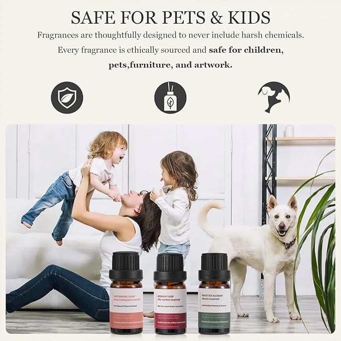 Luxury Hotel Scent Reed Diffuser Oil Gift Set, Hotel Collection Diffuser Oil Inspired by Ritz Carlton/Westin/Continental， Long-Lasting Room Fragrance Oil for Home, Office, Bedroom, Bathroom