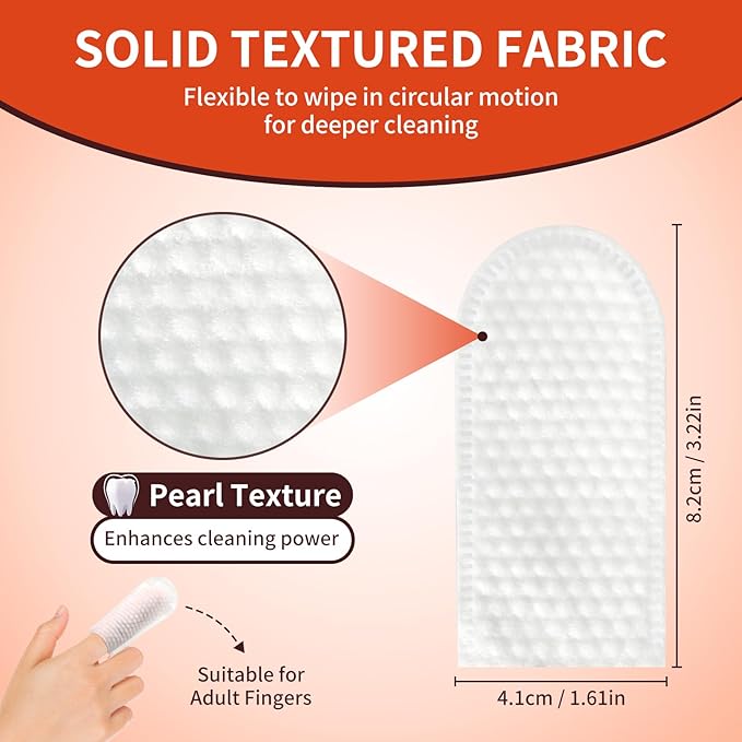 Dog Teeth Cleaning Wipe - Dental Finger Wipes for Cats & Dogs - Dog Toothbrush Finger Dental Wipes to Remove Plaque & Tartar,Effective Teeth Cleaner (2.3, Ounces)