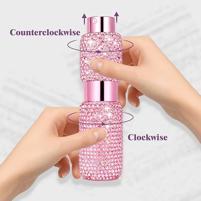 Portable 8ML Perfume Travel Refillable Bottle, Travel Size Perfume Refill Atomizer Bottle,Mini Spray Bottle Empty for Refill(2pc)