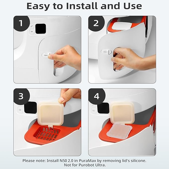 3 Packs Smelling Fresh with N50-2.0 Odor Eliminator Exclusive for Pura Max Automatic Self-Cleaning Cat Litter Box - Cat Toilet Odor Control, Deodorant Aromatherapy Paste (Old/New Packaging Randomly)