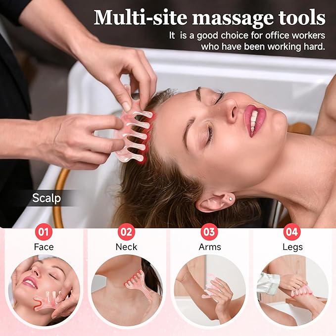 3 Pack Head Massager Tool Scalp Comb Resin Scalp Stress Relax Tool for Giving to Friends & Family as Wedding Gifts, Mother's Day Gifts