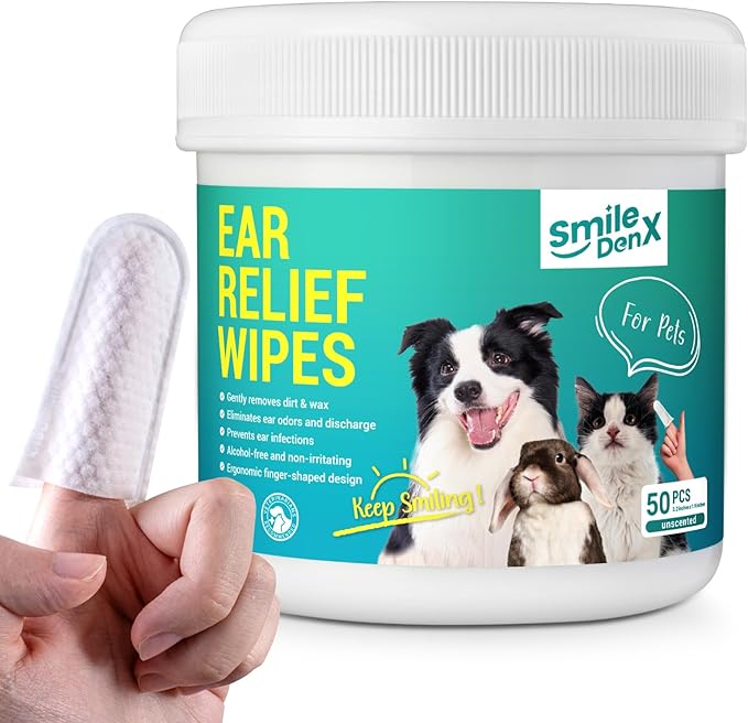 Dog Ear Cleaner Finger Wipes