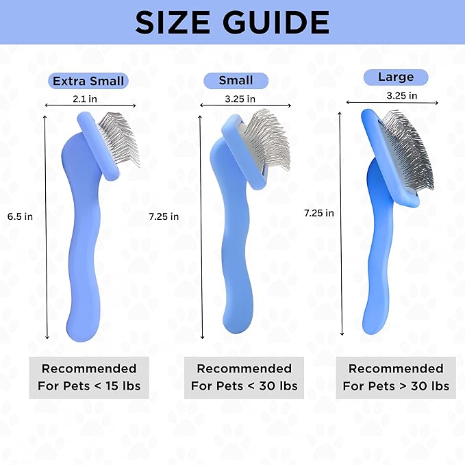 We Love Doodles Grooming Bundle Extra Small Dog Slicker Brush & Lavender USDA Organic Dog Shampoo - for Grooming Pet Hair, Long Pin Brush For Dematting - Sensitive Skin Shampoo for Puppies