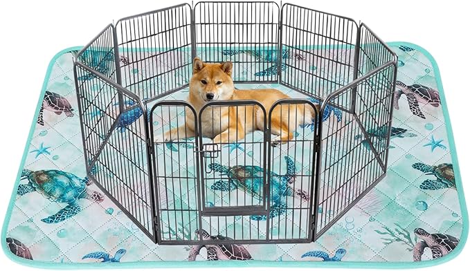 IEUUMLER Washable Pee Pads for Dogs, 1 Pack Reusable Waterproof Puppy Pads, Non-Slip Super Absorbent Dog Training Pad for Playpen Crate Bed EU012