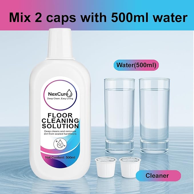 4 Pack Floor Cleaning Solution – Compatible with Tineco iFloor & Floor One Wet Dry Vacuums, Multi-Surface Hard Floor Cleaner Liquid, Residue-Free Eco Friendly Pet Safe Refill