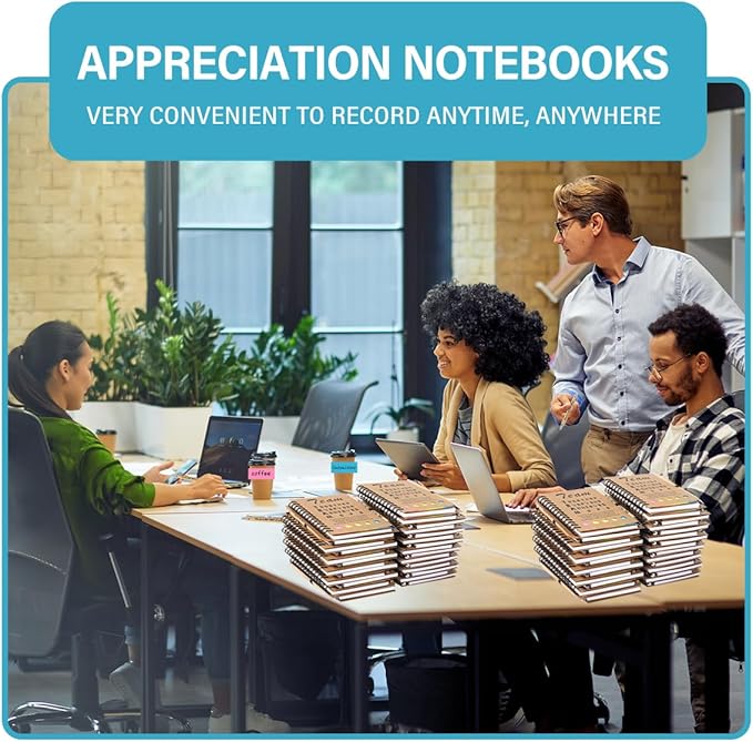 30 Sets Employee Appreciation Gifts Bulk Team Together Thank You Gifts Inspirational Spiral Notebook with Sticky Note Motivational Bamboo Pens for Team Nurse Teacher Employees Coworker