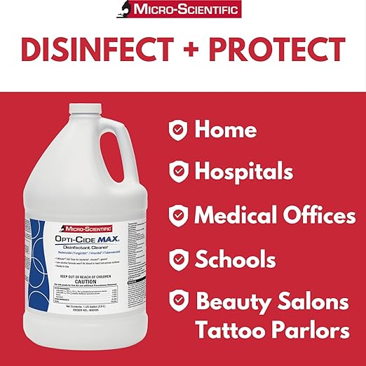 Micro-Scientific M60035 Opti-Cide Max Disinfectant Cleaner and Sanitizer, 1 gallon