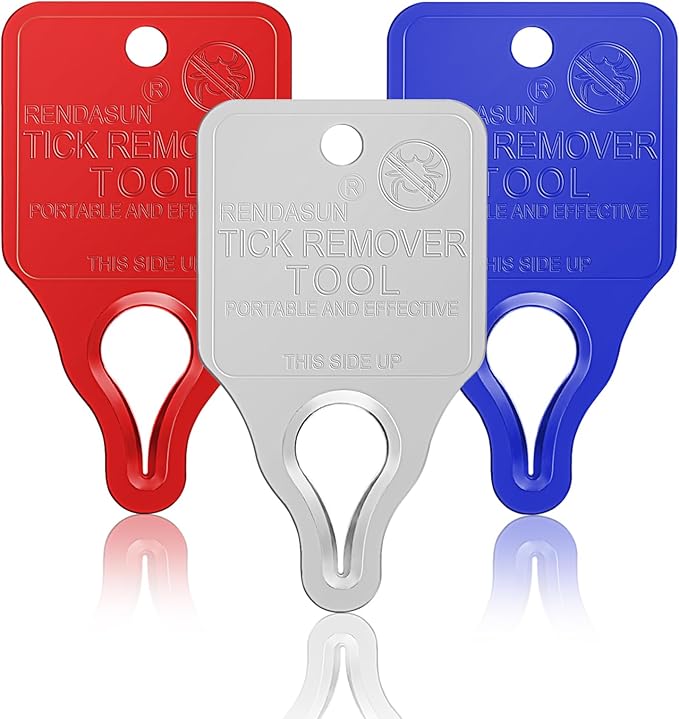 Tick Remover Tool Portable with Tick Removal Tweezers Suitable for Pet and Humans, Safe and Reliable, Quick Highly Effective, Pain-Free, Essential Tick Remover Key Tools for Outdoor Activities-3 Pack