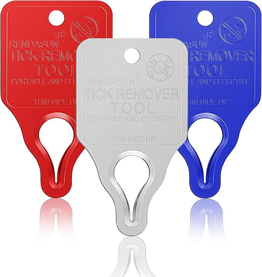 Tick Remover Tool Portable with Tick Removal Tweezers Suitable for Pet and Humans, Safe and Reliable, Quick Highly Effective, Pain-Free, Essential Tick Remover Key Tools for Outdoor Activities-3 Pack