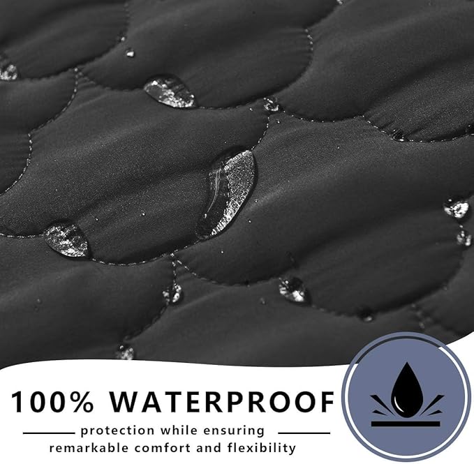 SPXTEX Waterproof Dog Bed Covers, 82"x102" Dark Grey, Machine Washable, Anti-Slip, Soft, Comfortable, Durable Pet Blanket with Sherpa Lining