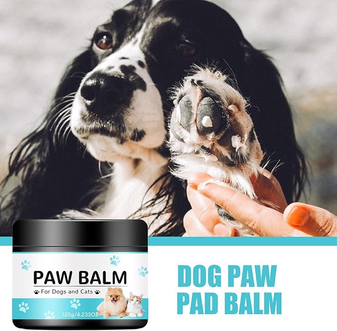 Generic Dog Paw Balm - Paw Pad Lotion 120g | Licksafe Dog Paw Wax for Dry Paws & Nose | Pet Foot Cream | Dogs Paw Protectors | Cream Butter Moisturizes & Soothes Irritated Paws & Elbows