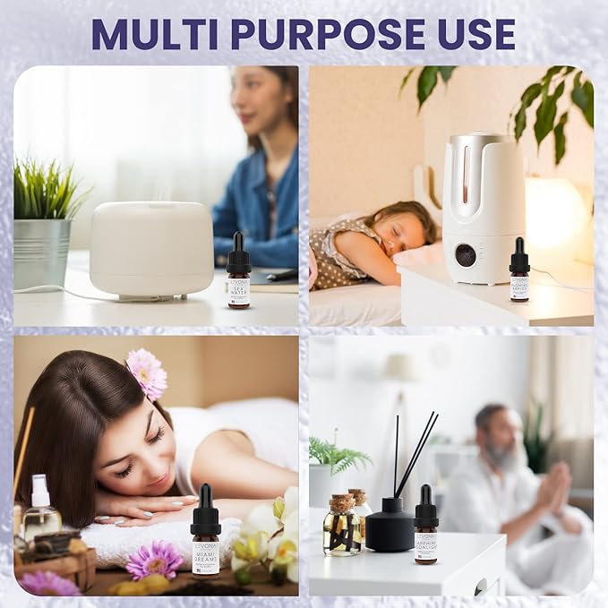 Levona Scent Essential Oils Set - Home Luxury Scents for Diffusers & Humidifiers, Ideal for Home Fragrance, Air Freshening, & Odor Elimination, Aromatherapy Gift Pack, Made in USA - 5 ml, Pack of 12