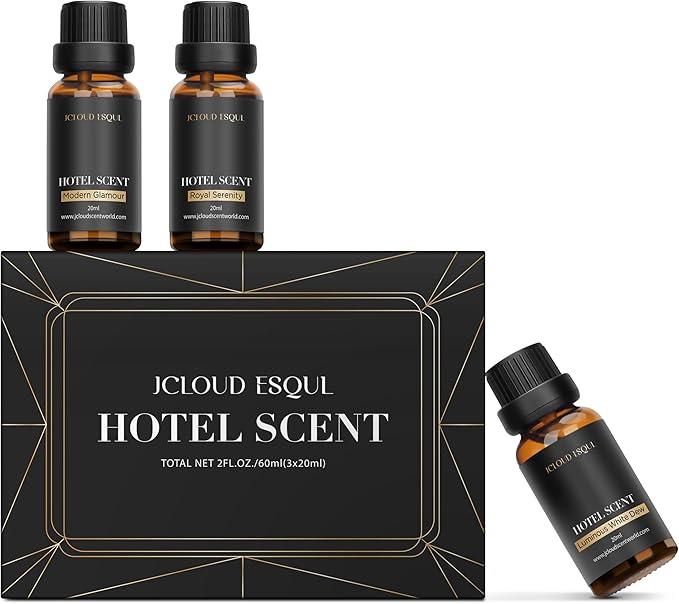 Hotel Diffuser Oil Gift Set | Top 3 Diffuser Oils Scents for Home Inspired by 5-Star Hotel Scents -Westin and W Hotels, Hotel Scent Essential Oil Blends, 3x20mL