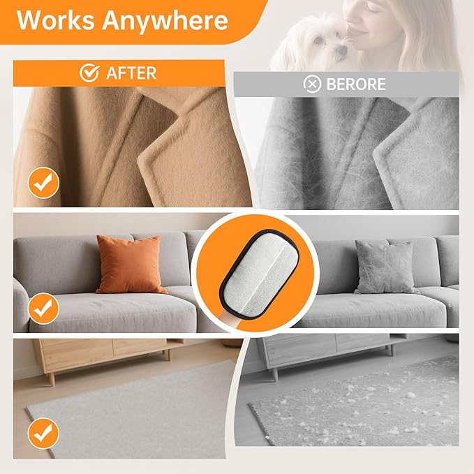 2 Pcs Pet Hair Removal Glove, Reusable Cat Dog Electrostatic Hair Remover Grooming Glove Brush Tool