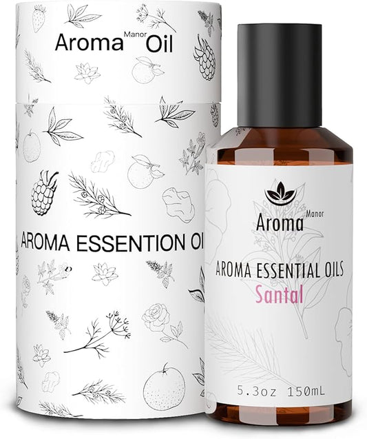 Car Diffuser Oil - Santal Essential Oil Blend - Luxury Hotel Inspired Home Aromatherapy Diffuser Oil - Sandalwood, Violet, Geranium, Cedar - for Diffuser, Humidifier, Reed - 150ML