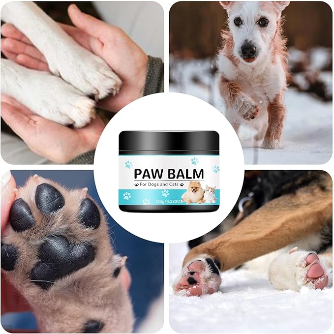 Generic Dog Paw Balm - Paw Pad Lotion 120g | Licksafe Dog Paw Wax for Dry Paws & Nose | Pet Foot Cream | Dogs Paw Protectors | Cream Butter Moisturizes & Soothes Irritated Paws & Elbows