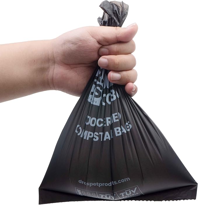 100% Certified Compostable Dog Poop Bags - Dr. C's Premium Dog Poop Bags - 270 Bags / 18 Rolls, Extra thick, Leak Proof, Unscented, Plant Based and Earth Friendly, Dispenser Included