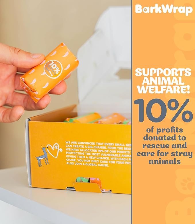 240 Biodegradable Dog Poop Bags Rolls Raspberry Scented Extra Thick Compostable Waste Doggie Pet Bulk Leak-Proof Bag - 100% Certified Home with Beautiful Colorful Design and Easy Open Compliant