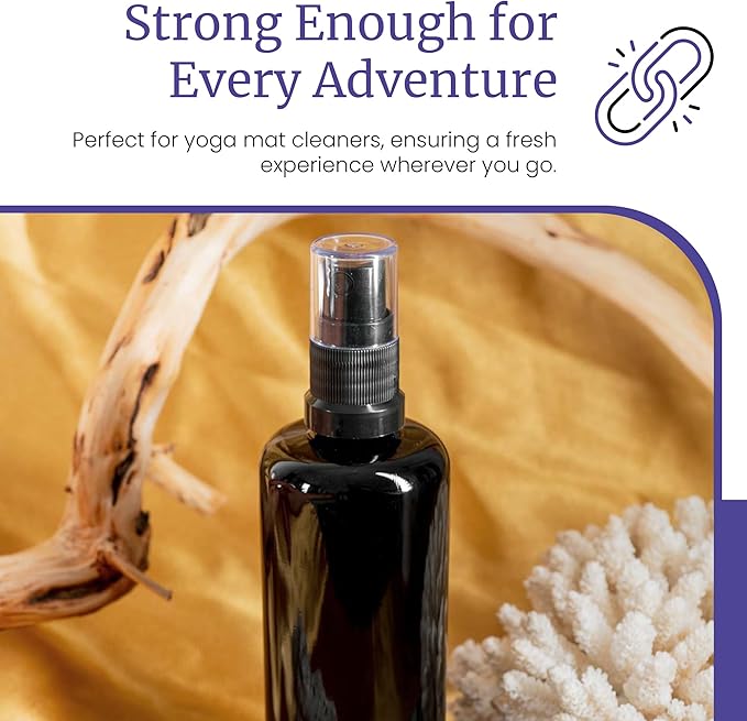 Infinity Jars 100 Ml (3.4 fl oz)Black Ultraviolet Glass Fine Mist Spray Bottle Cleaning Products Refillable Containers Homemade Perfume Blends Room, Sprays Bath Beauty Hair, Screw Top Bottles 10-Pack