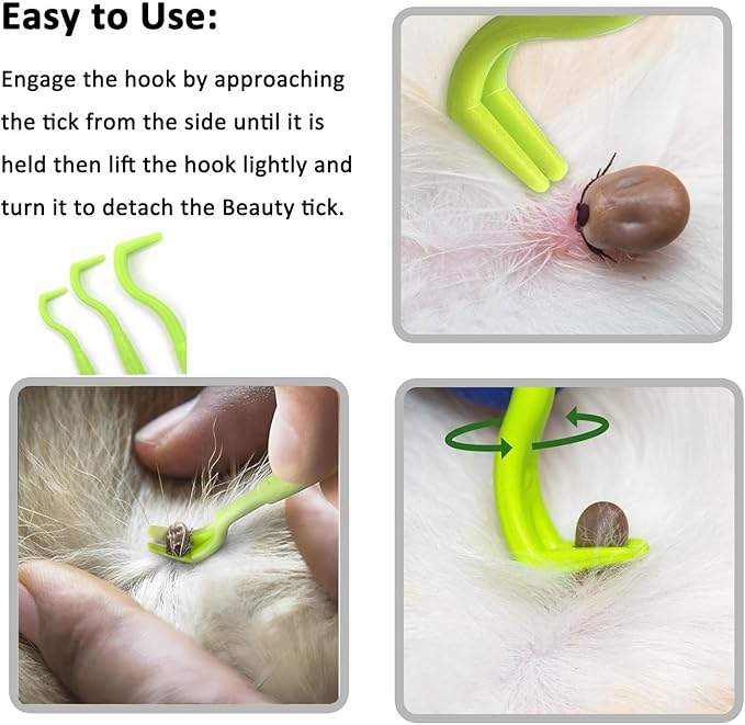 Tick Removal Tool Kit 8 in 1 for Dogs Cats with Storage Box,Safe & Easy, Effective,Stainless Steel Metal Grooming Flea Comb and Tick Tweezers,with Magnifying Glass for Humans and Pets