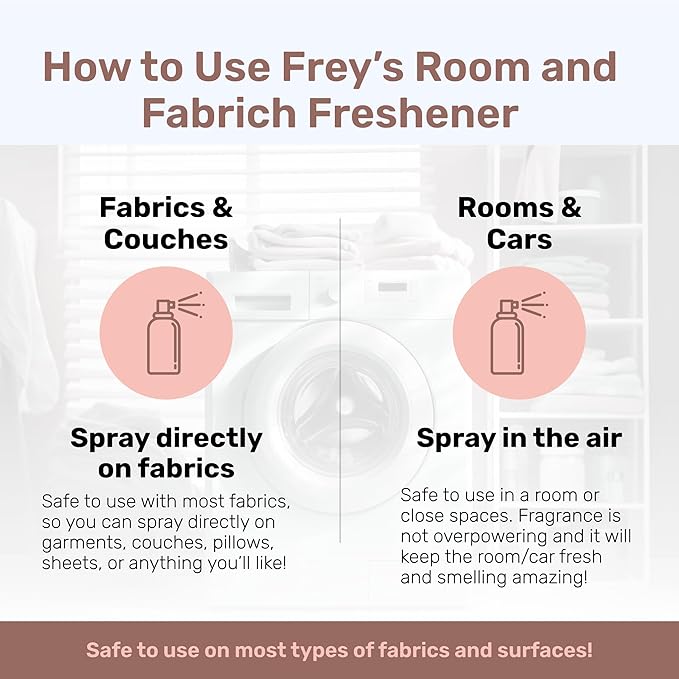 FREY Air Freshener Spray – Jasmine Rose & White Cedar | Natural Deodorizer & Odor Eliminator | Pack of 2