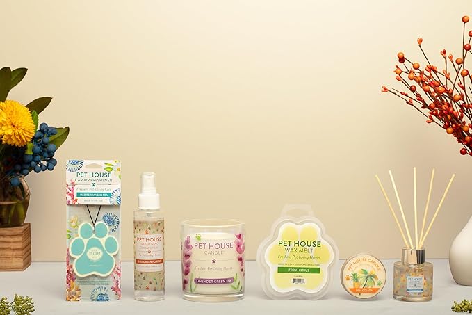 One Fur All Pet House Christmas Candles, Long Lasting, Clean Burning, Soy Wax Scented Pet Odor Candles Holidays Fur All