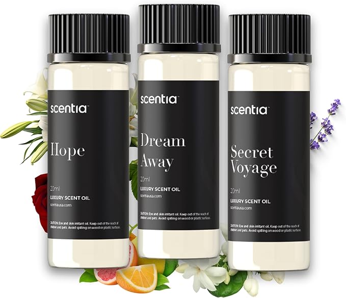 Perfume-Inspired Essential Oil Set – 3×20ml Diffuser Oils with Floral & Woody Notes | Designer Fragrance Blends for Home, Spa & Aromatherapy - Thanksgiving & Holiday Gift