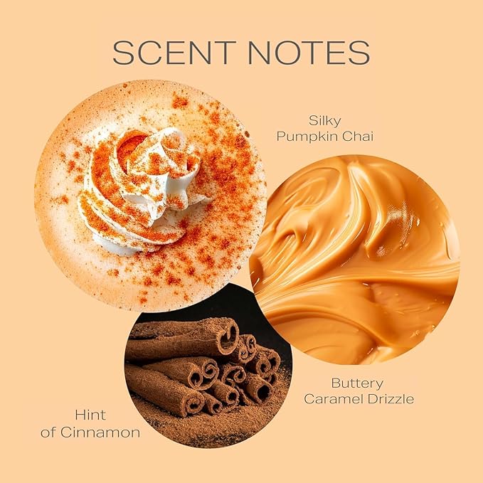 Pumpkin Spice Candle - 9.7 oz /275g Pumpkin Candle in Orange Frosted Glass Jar with Wooden Lid and Wooden Crackling Wick in Luxurious Gift Box - Cosy, Warm and Comforting