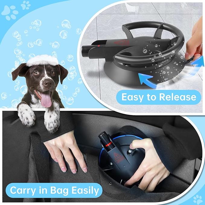 HLOGREE 2PCS Heavy Duty Dog Bathing Suction Cup for Large Dog within 110LBS, Pet Dog Cat Bath Holder Suction Cup Anchor for Grooming Bathtub Restraint, for Shower, Bathing, Blowing, Trimming- NO LEASH