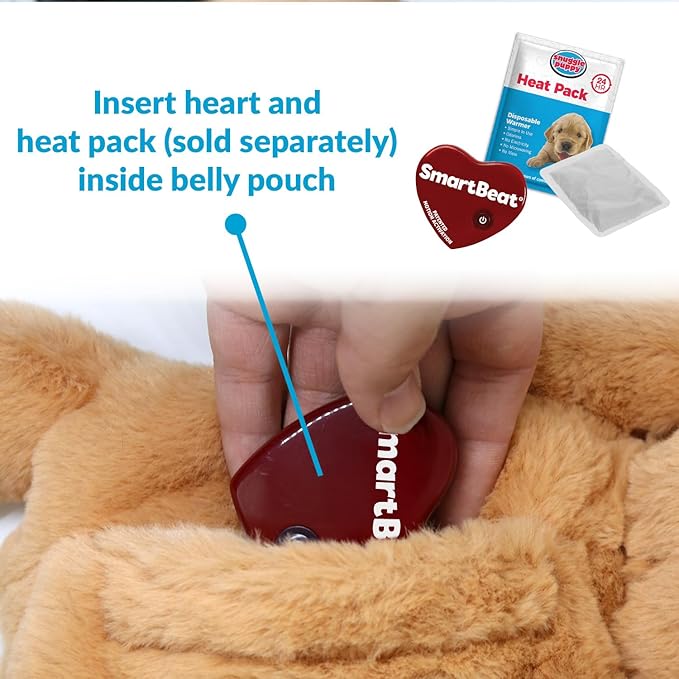 SmartPetLove Snuggle Puppy Original Dog Toy for Small Breeds - Heartbeat Puppy for Dogs - Pet Anxiety Relief and Calming Aid - Comfort Dog Toys for Behavioral Training. Heat Pack not Included